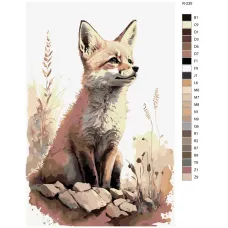 Картина по номерам BRUSHES-PAINTS Лисы R-235 50x70 см