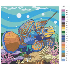Картина по номерам BRUSHES-PAINTS Подводный мир Красочная рыба X18 40x40 см Картина по номерам BRUSHES-PAINTS Подводный мир Красочная рыба X18 40x40 см