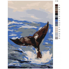 Живопись по номерам BRUSHES-PAINTS Плавник кита