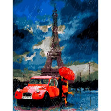 Картина по номерам Paintboy Парижский дождь, 40x50 см