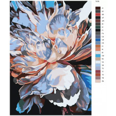 Живопись по номерам BRUSHES-PAINTS Голубая гортензия