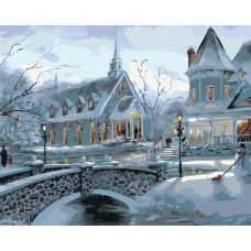 Картина по номерам Живопись по Номерам Зимний город, 40x50
