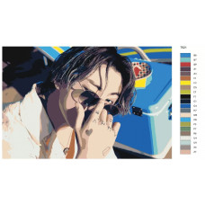 Живопись по номерам BRUSHES-PAINTS Чон Чонгук (Jung Jungkook), участник группы BTS (БТС)
