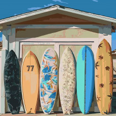 Картина по номерам Красиво Красим Surf camp, 120 х 120 см