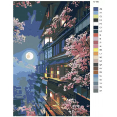 Живопись по номерам BRUSHES-PAINTS Луна в большом городе