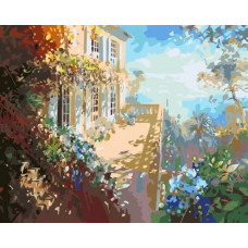Картина по номерам Цветной Летняя терраса, 40x50 см