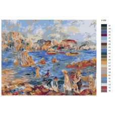 Живопись по номерам BRUSHES-PAINTS Пьер Огюст Ренуар. На морском берегу Живопись по номерам BRUSHES-PAINTS Пьер Огюст Ренуар. На морском берегу