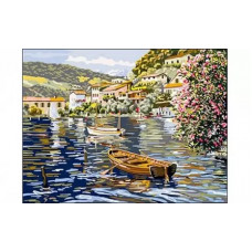 Холст с красками "Рисование по номерам. Город на воде", 40x50 см