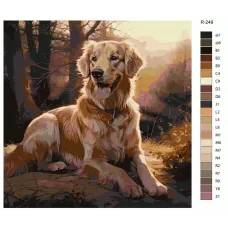 Картина по номерам BRUSHES-PAINTS Собаки R-249 40x40 см Картина по номерам BRUSHES-PAINTS Собаки R-249 40x40 см