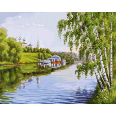 Картина по номерам Белоснежка На высоком берегу, 40x50