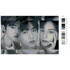 Живопись по номерам BRUSHES-PAINTS K-pop группа TXT