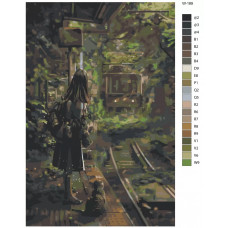 Живопись по номерам BRUSHES-PAINTS Сказочный поезд