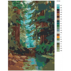 Живопись по номерам BRUSHES-PAINTS Густой лес