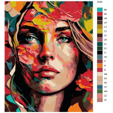 Живопись по номерам BRUSHES-PAINTS Девушка с цветами. Осенний микс