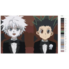 Живопись по номерам BRUSHES-PAINTS Hunter x Hunter (xантер x xантер). Киллуа Золдик, Гон Фрикс. Аниме