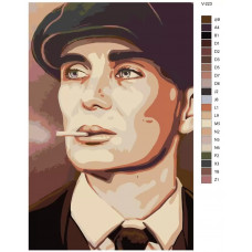 Картина по номерам BRUSHES-PAINTS Острые козырьки Томми Шелби Киллиан Мёрфи 70x110 см Картина по номерам BRUSHES-PAINTS Острые козырьки Томми Шелби Киллиан Мёрфи 70x110 см