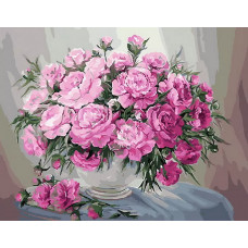 Живопись по номерам Paintboy Букет в белой вазе 40x50