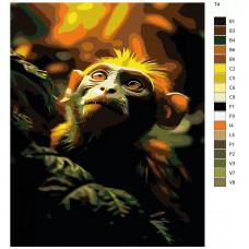 Картина по номерам BRUSHES-PAINTS Обезьянка T4 400x500 40x50 см Картина по номерам BRUSHES-PAINTS Обезьянка T4 400x500 40x50 см