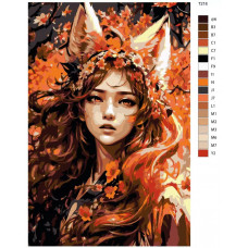 Картина по номерам BRUSHES-PAINTS Девушка - лиса T218 40x60 см Картина по номерам BRUSHES-PAINTS Девушка - лиса T218 40x60 см