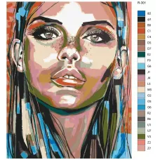 Картина по номерам BRUSHES-PAINTS Женская красота R-301 40x50 см Картина по номерам BRUSHES-PAINTS Женская красота R-301 40x50 см
