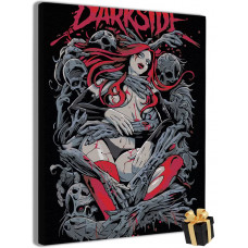 Картина по номерам Арт-студия Unicorn Darkside черепа скилет N-2847 40x50 см Картина по номерам Арт-студия Unicorn Darkside черепа скилет N-2847 40x50 см