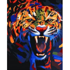 Живопись по номерам Paintboy Ярость леопарда 40x50