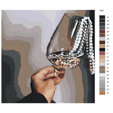 Живопись по номерам BRUSHES-PAINTS БОКАЛ С ЖЕМЧУГОМ