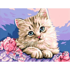 Картина по номерам Paintboy Милый котенок, 30x40 см