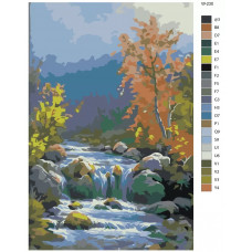 Живопись по номерам BRUSHES-PAINTS Горный ручей