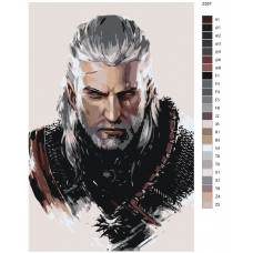 Живопись по номерам BRUSHES-PAINTS Ведьмак Геральт из Ривии. Игра - Ведьмак III Дикая охота. Живопись по номерам BRUSHES-PAINTS Ведьмак Геральт из Ривии. Игра - Ведьмак III Дикая охота.