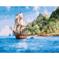 Живопись по номерам Paintboy Корабль у берега 40x50