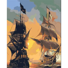 Картина по номерам Живопись по Номерам Белый корабль, чёрный корабль, 40x50