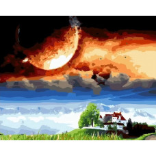 Живопись по номерам Paintboy Багровые небеса 40x50