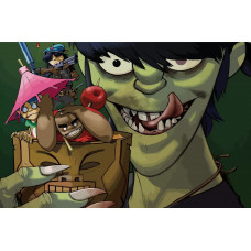 Картина по номерам на холсте Gorillaz 4
