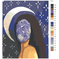 Живопись по номерам BRUSHES-PAINTS Безликая девушка Живопись по номерам BRUSHES-PAINTS Безликая девушка