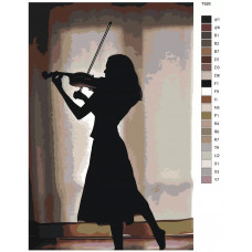 Живопись по номерам BRUSHES-PAINTS Девушка, играющая на скрипке