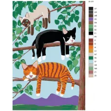 Картина по номерам BRUSHES-PAINTS Кошки R-177 60x90 см
