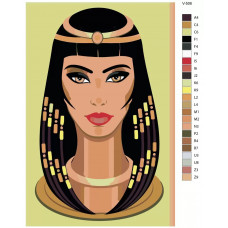 Живопись по номерам BRUSHES-PAINTS Египетская жрица