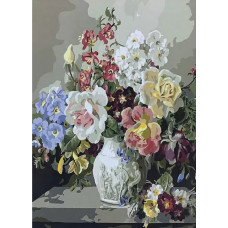 Картина по номерам Paintboy Цветы в белой вазе, 40x50
