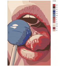 Живопись по номерам BRUSHES-PAINTS Синий чупа-чупс