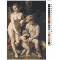 Живопись по номерам BRUSHES-PAINTS Репродукция картины Венера с Меркурием и Купидон. xудожник Антонио Корреджо Живопись по номерам BRUSHES-PAINTS Репродукция картины Венера с Меркурием и Купидон. xудожник Антонио Корреджо