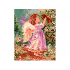 Картина по номерам Paintboy Рыжий ангел, 40x50 см