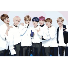 Картина по номерам Живопись по Номерам Корейская K-POP группа BTS 3
