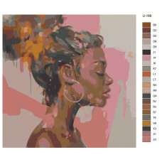 Картина по номерам BRUSHES-PAINTS Мулатка U-166 40x40см Картина по номерам BRUSHES-PAINTS Мулатка U-166 40x40см