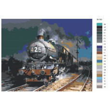 Живопись по номерам BRUSHES-PAINTS Ночной паровоз Живопись по номерам BRUSHES-PAINTS Ночной паровоз
