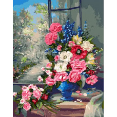 Живопись по номерам Paintboy Живой букет 40x50
