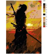 Картина по номерам BRUSHES-PAINTS Самурай S-688 40x60 см