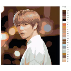 Картина по номерам BRUSHES-PAINTS K-pop группа TXT V106 40x40 см Картина по номерам BRUSHES-PAINTS K-pop группа TXT V106 40x40 см