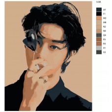 Живопись по номерам BRUSHES-PAINTS K-pop Monsta X. Участник группы