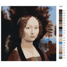 Живопись по номерам BRUSHES-PAINTS Леонардо да Винчи - Джиневра де Бенчи. Репродукция